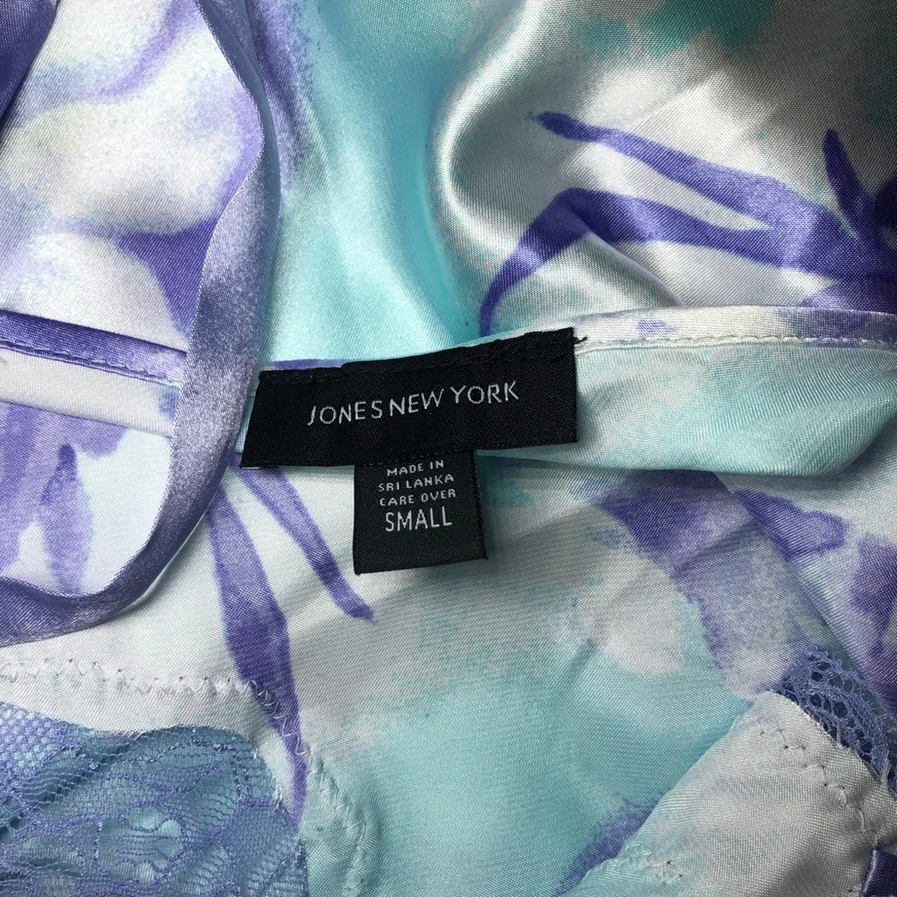 Jones New York Nightgown Floral Satin Midi Romantic Slip Dress size S - Picture 6 of 7